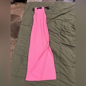 Pink Sleeveless Maxi Dress